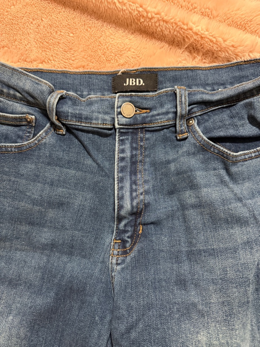 Just Black Women's Wide Leg Blue Jeans with Subtle Fade